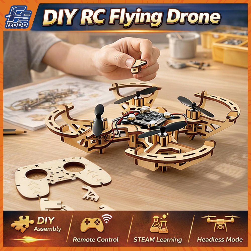 FEROBO 3D Wooden DIY 4-axis remote control Drone