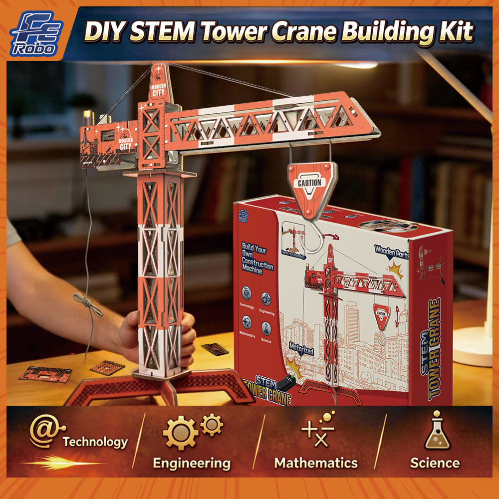 FEROBO 3D Wooden DIY Tower Crane