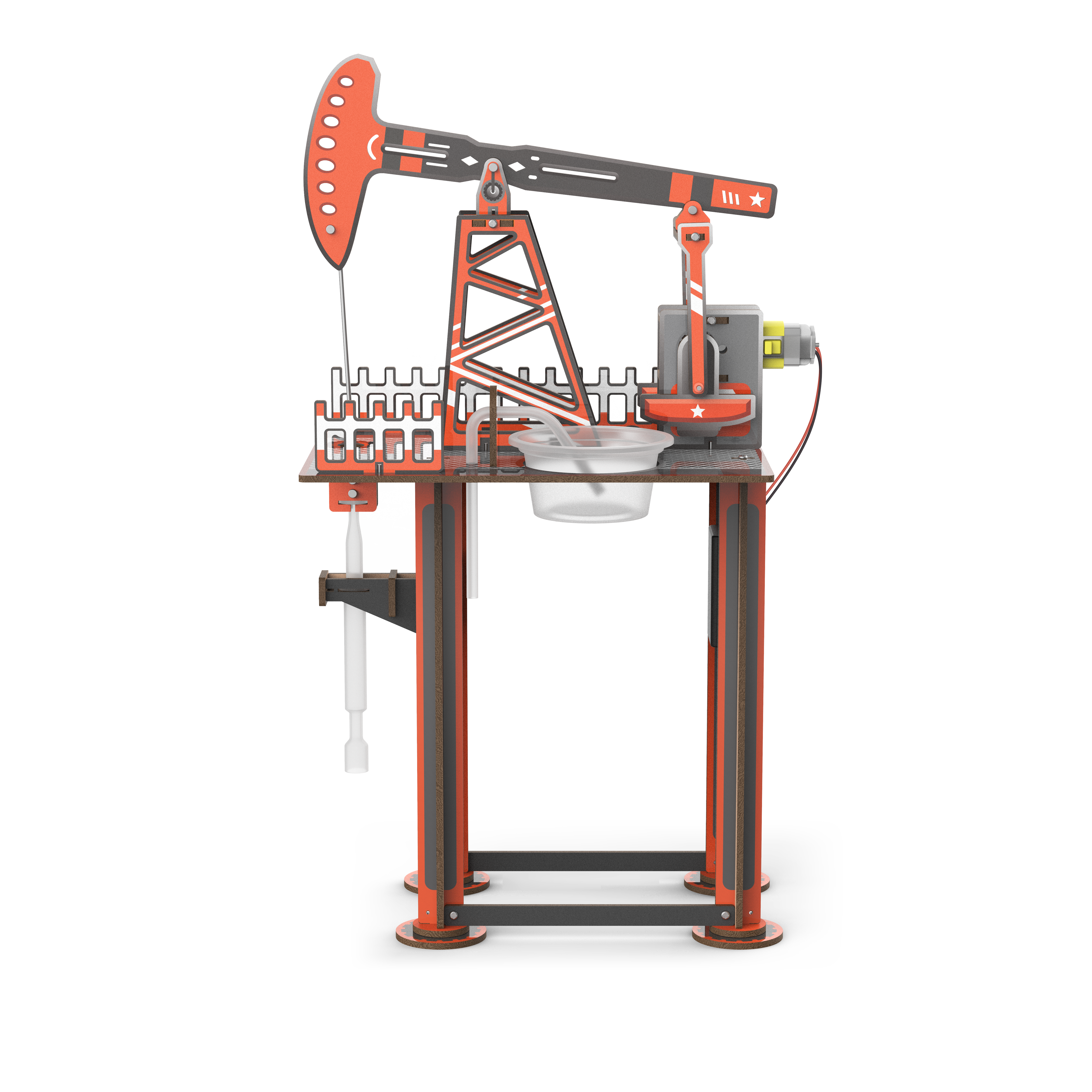 FEROBO 3D Wooden DIY Oil Well Puzzle