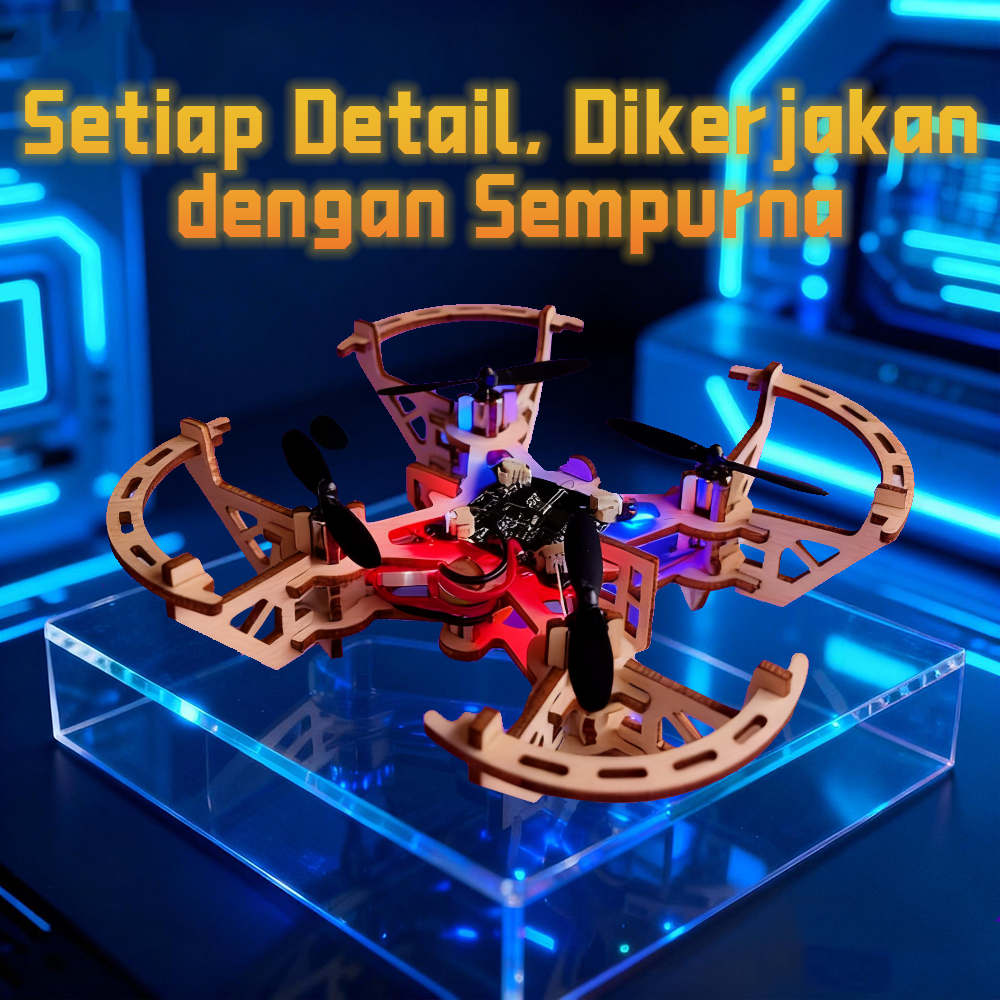 3D Wooden DIY 4-axis remote control Drone