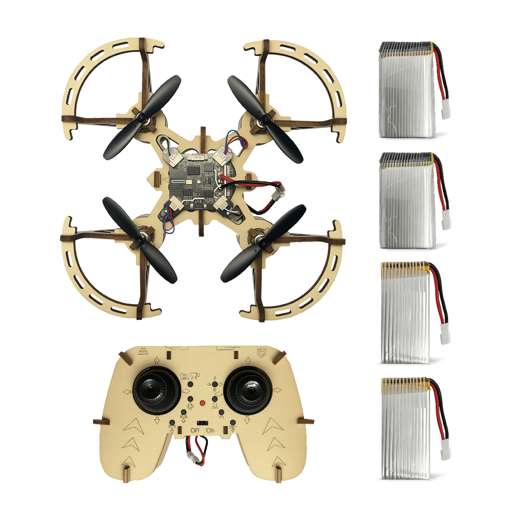 3D Wooden DIY 4-axis remote control Drone