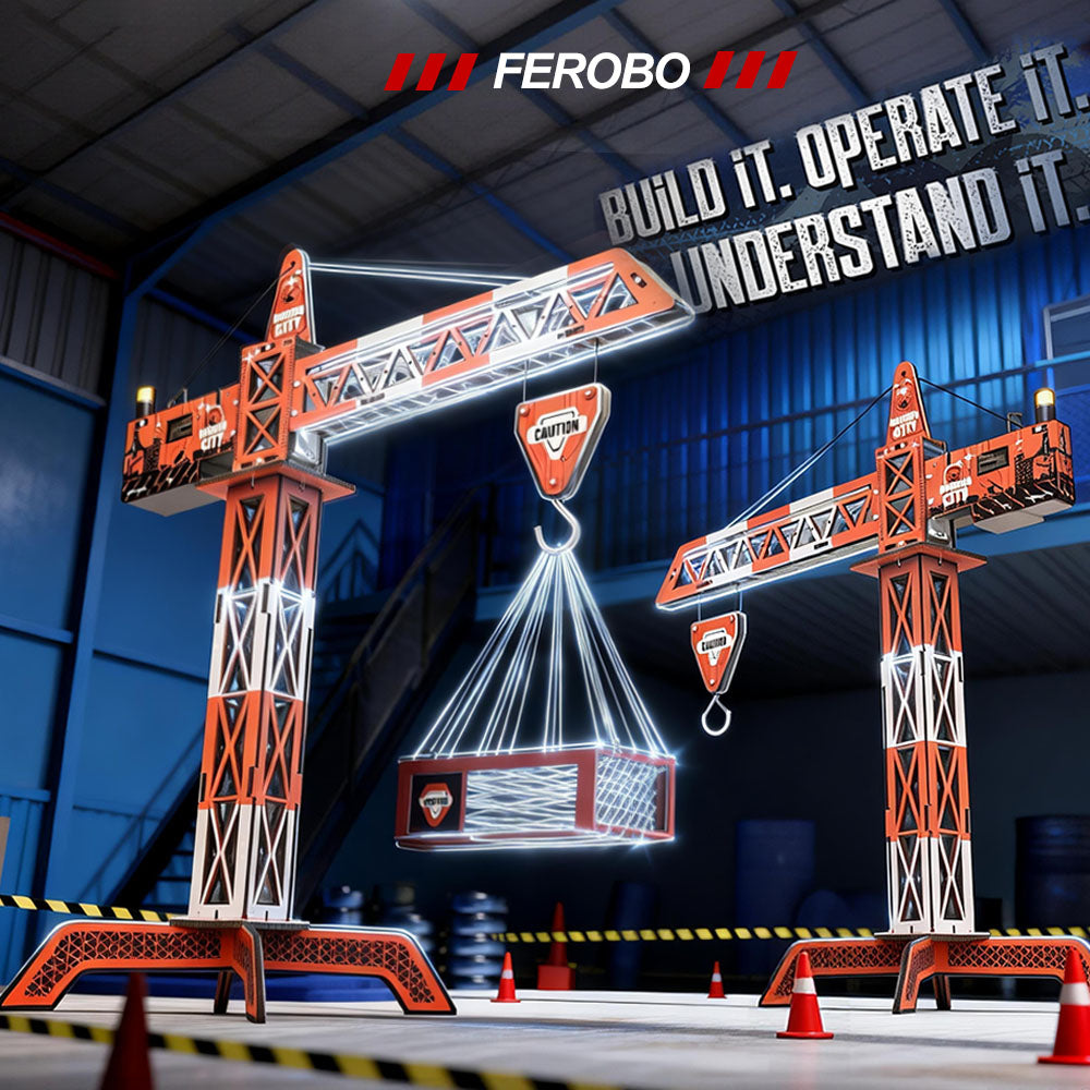 FEROBO 3D Wooden DIY Tower Crane