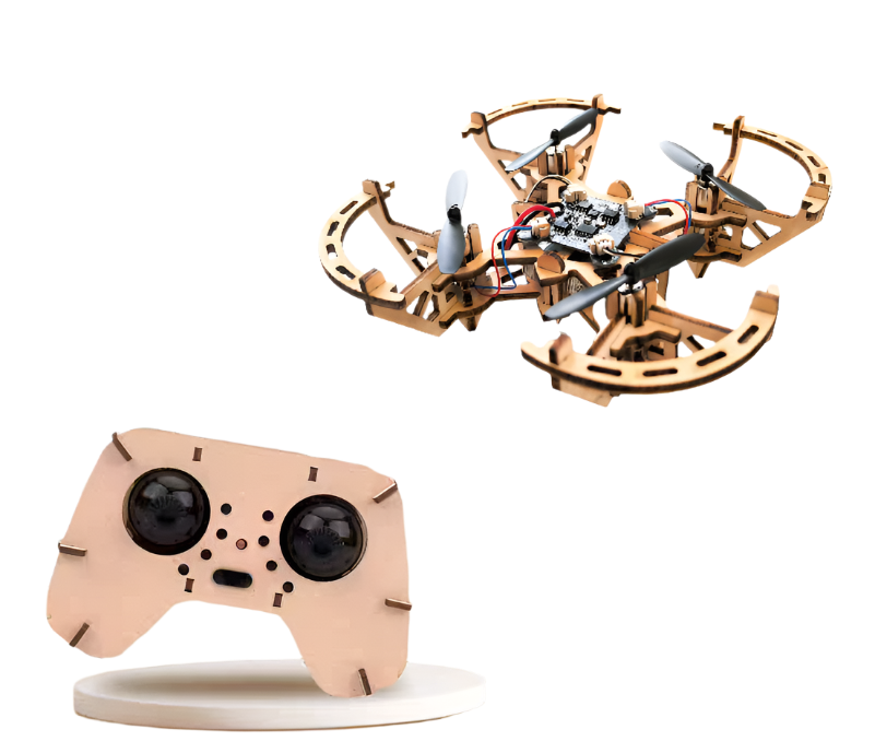 3D Wooden DIY 4-axis remote control aircraft