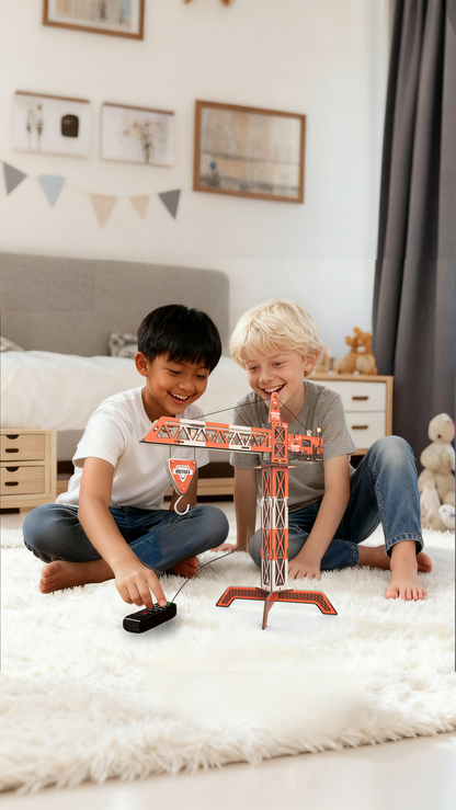 3D Wooden DIY Tower Crane