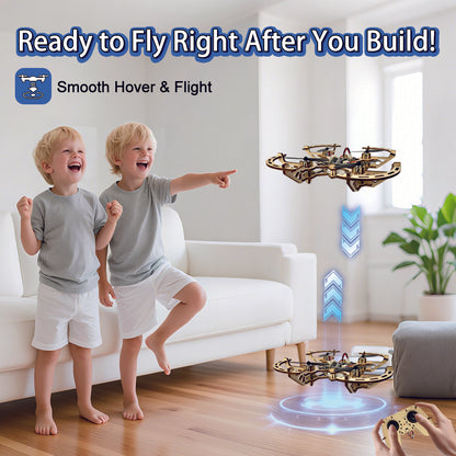 3D Wooden DIY 4-axis remote control aircraft