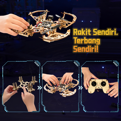 3D Wooden DIY 4-axis remote control Drone