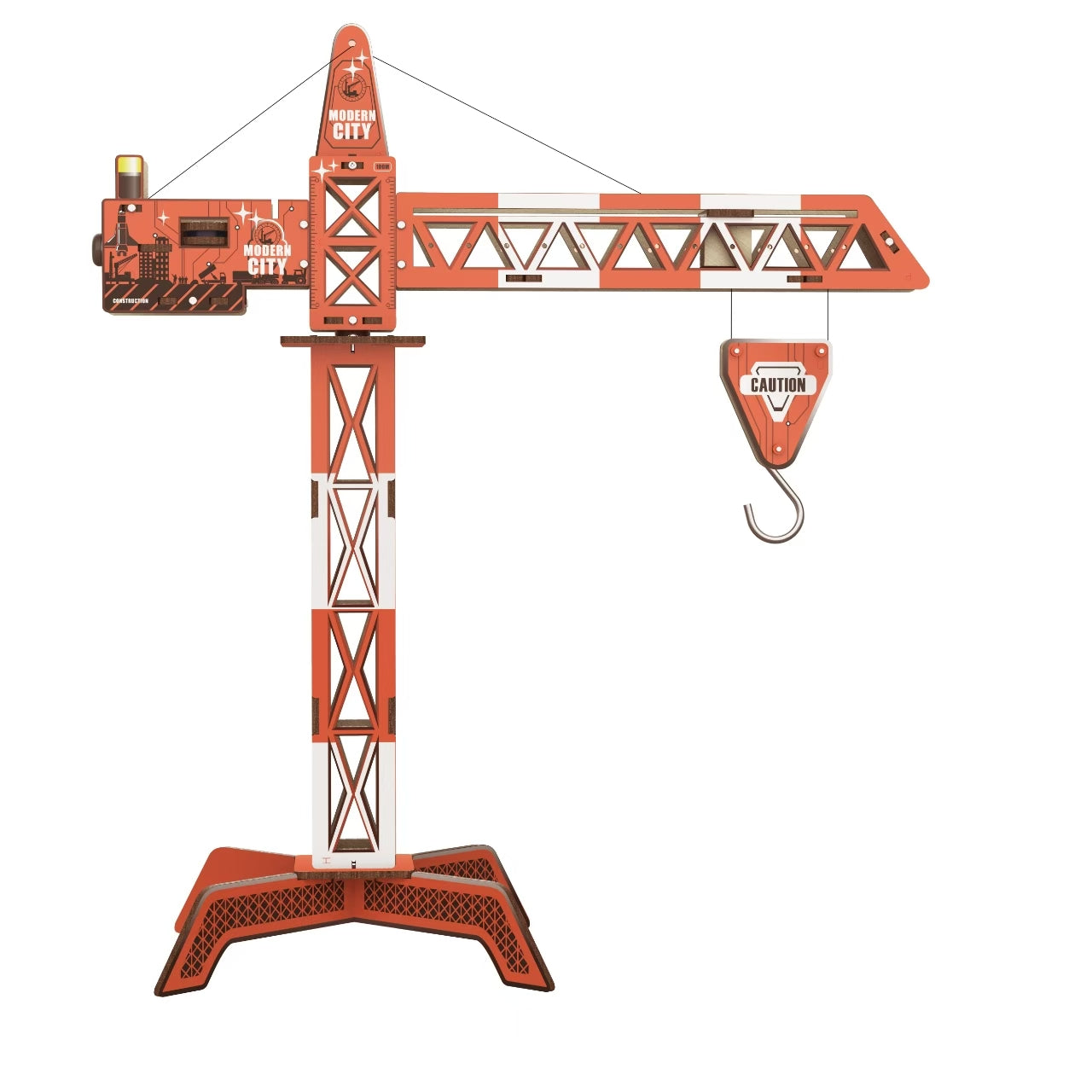 3D Wooden DIY Tower Crane