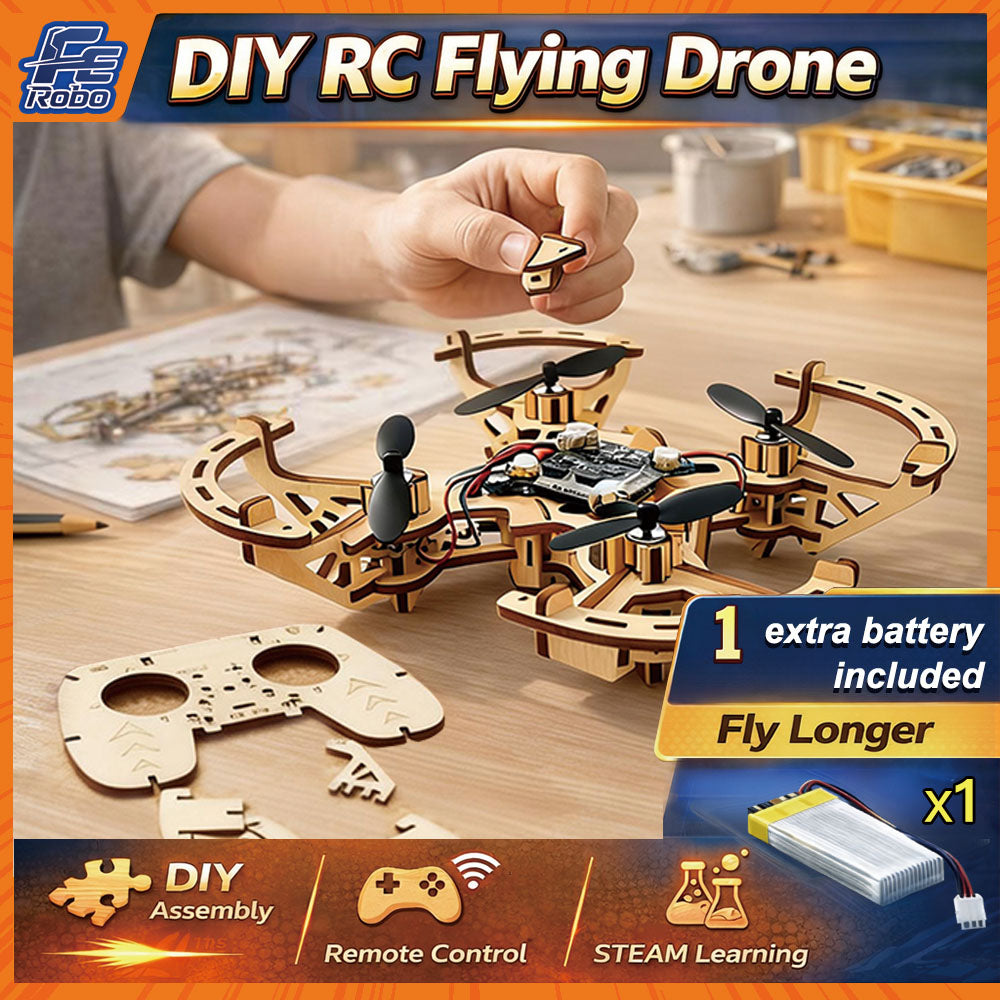 FEROBO 3D Wooden DIY 4-axis remote control Drone